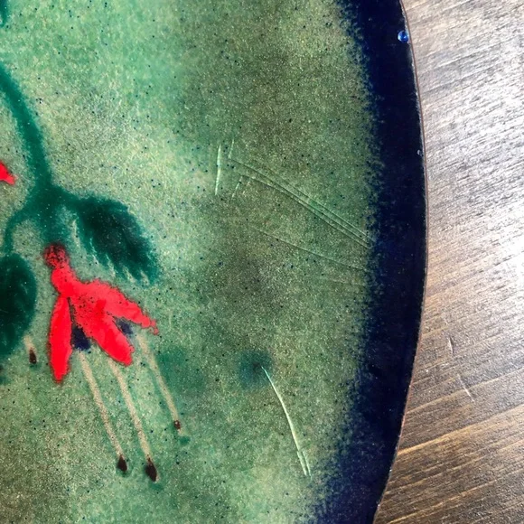 VINTAGE Plate Decorative Enamel Copper from Ireland - Picture 8 of 10